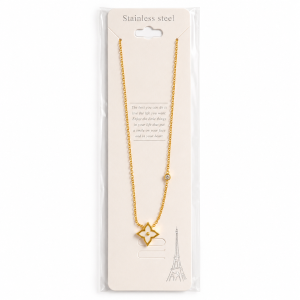 Minimalist Gold Clover Pendant Necklace