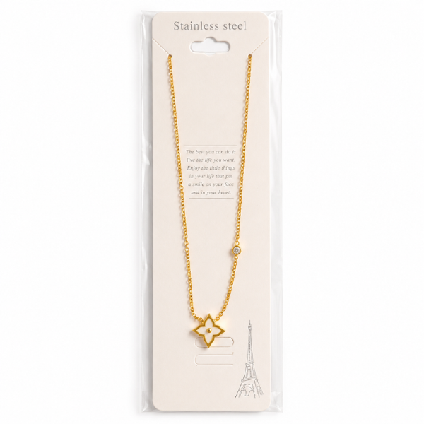 Minimalist Gold Clover Pendant Necklace