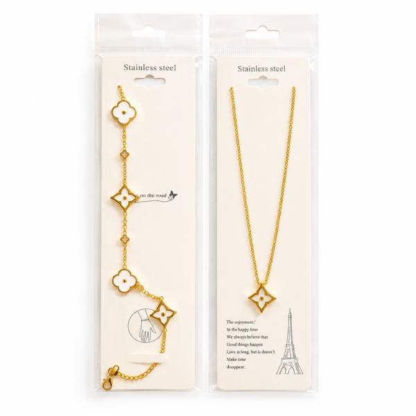 Elegant Gold Bracelet & Necklace Set