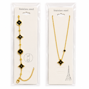 Black Clover Gold Jewelry Set